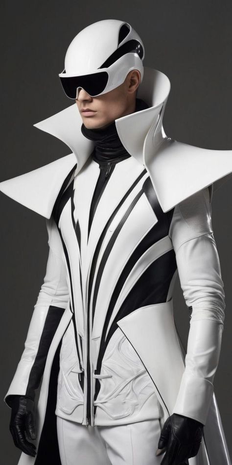 Led Fashion Wearable Technology, Futuristic Tuxedo, Futuristic Costume Men, Alien Clothes Concept, Futuristic Fashion Men, Utopian Fashion, Futurism Outfit, Futuristic Outfit Men, Futuristic Fashion Male