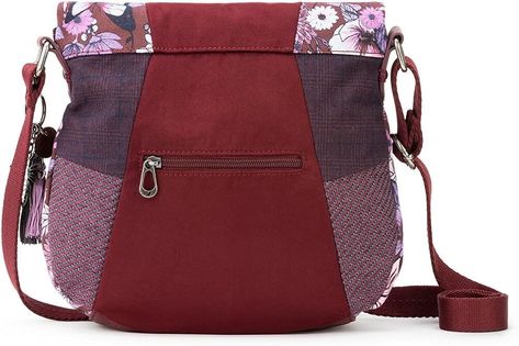 Sakroots Foldover Crossbody Bag in Cotton Canvas, Cabernet in Bloom: Handbags: Amazon.com Foldover Crossbody Bag, Bags And Purses, In Bloom, Crossbody Bags, Cotton Canvas, Crossbody Bag, Canvas, Free Shipping, Handbags