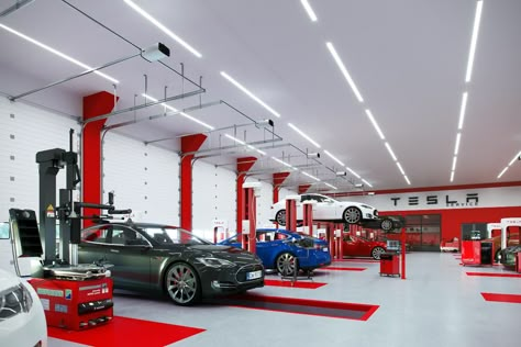 Auto Workshop, Car Repair Shop, Car Showroom Design, Garage Workshop Plans, Garage Design Interior, Automotive Shops, Workshop Plans, Mechanic Shop, Volkswagen Touran