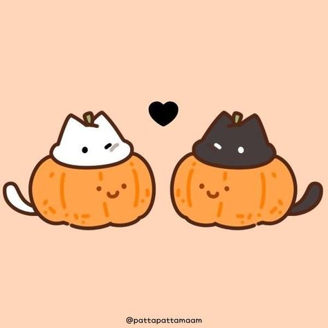 Cute Cat Drawing Halloween, Cute Fall Matching Pfps, Cute Halloween Widgets Aesthetic, Pumpkin Icon Aesthetic, Halloween Cats Drawings, Matching Halloween Cat Pfp, Cute Halloween Drawings Pumpkin, Halloween Cats Matching Pfp, Cute Halloween Cat Drawing