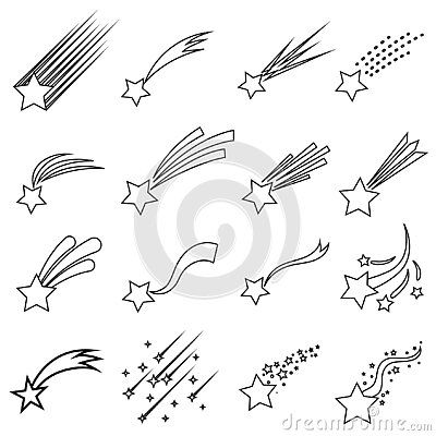 shooting-stars-icon-vector-set-comet-tail-star-trail-illustration-sign-collection-can-be-used-web-sites-mobile-applications Comet Star Tattoo, Cartoon Star Tattoo, Shooting Stars Drawing, Comet Doodle, Comet Tattoo Ideas, Stars Drawing Doodles, Star Drawing Simple, How To Draw Stars, Shooting Stars Tattoo