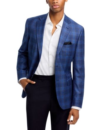 The Men's Store at Bloomingdale's Plaid Regular Fit Sport Coat - Exclusive Check Blazer Outfit, Mens Plaid Blazer, Blazer Outfits Men, Blazer Men, Mens Fashion Classic, Blazer Outfit, Men Store, Dressy Fashion, Checked Blazer