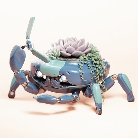 ArtStation - Crab bot, Rachel Frick Jerma Dollhouse, Ben 1000, Quirky Accessories, Solar Punk, Arte Robot, 3d Laser, Anime Dolls, Cute Room Decor, Dream House Decor