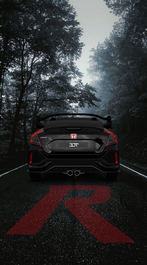 Amidst mountain roads, a black Civic Type R embodies the Japanese dream machine. Its finely-tuned engine roars, crafting a symphony of exhilaration in a harmonious dance between man and machine. This Civic Type R is an emblem of automotive perfection and the human spirit's pursuit of excellence. Honda Civic Type R Aesthetic, Civic Car Wallpaper, Civic Type R Wallpaper, Honda Civic Type R Wallpapers, Honda Civic Type R Black, Honda Civic Aesthetic, Black Civic, Honda Civic R, Black Honda Civic