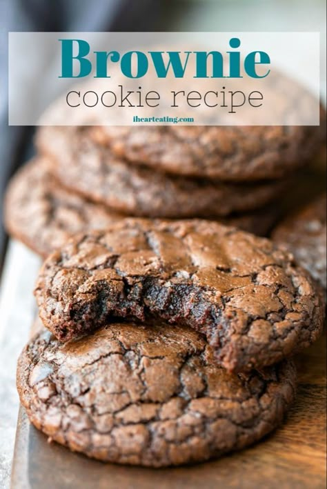 Best Brownie Cookies, Cookie Recipes Without Chocolate Chips, Dessert Recipes Without Vanilla Extract, Cookie Brownies Recipe, Cookie Respices, Double Decker Cookies, Rainy Day Baking Recipes, Best Easy Cookies, Cookie Recipes No Chocolate Chips