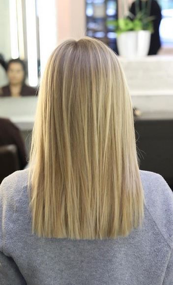 Natural Looking Blonde Highlights, Natural Looking Blonde, One Length Haircuts, One Length Hair, Shoulder Haircut, Straight Hair Cuts, Balayage Blonde, Shoulder Length Hair Cuts, Haircuts Straight Hair