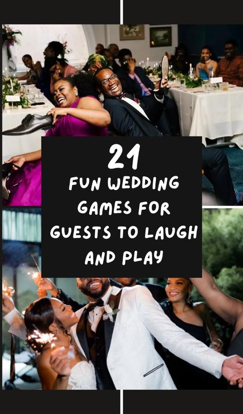 Looking to add some fun to your wedding reception? Check out these 21 Fun Wedding Games for Guests to Laugh and Play! 🥳💍 Perfect for breaking the ice and creating memorable moments. Find all the game ideas on Fun Party Vibes! Wedding Reception Games For Couple, Anniversary Party Games For Guests, Anniversary Games For Guests, Games To Play At A Wedding Reception, Fun Wedding Reception Ideas Games, Wedding Reception Games For Guests, Game Themed Wedding, Wedding Games For Reception, Indian Wedding Games