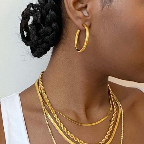 6 Fashion Trends That Were Started by Black Women | The Everygirl Jewelry 2024, Inexpensive Jewelry, Trending Jewelry, Jewellery Ring, Bamboo Earrings, Gold Girl, The Everygirl, Gold Aesthetic, Golden Girl