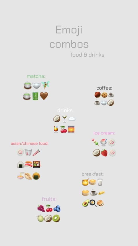 Emoji Food, Insta Bio Quotes, Emoji Stories, Cute Emoji Combinations, Emoji Combos, Emoji Set, Instagram Captions For Selfies, Instagram Font, Clever Captions For Instagram