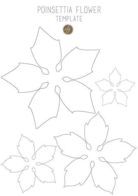 DIY Paper Poinsettia {Free Template} – Carta Forbici Gatto Săpunuri Handmade, Diy Flores, Paper Flower Template, Poinsettia Flower, Giant Paper Flowers, Christmas Flowers, Flower Template, Paper Flowers Diy, Christmas Paper