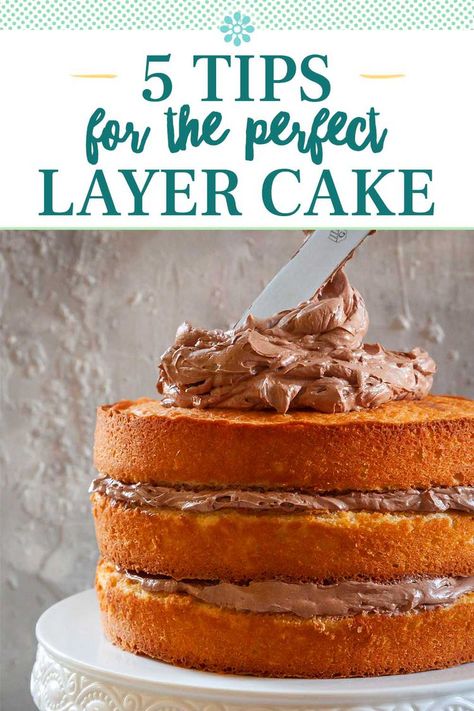 Best Cake For Layering, How To Make A 3 Layer Cake, Easy Double Layer Cake, Even Cake Layers How To Get, Sturdy Cake For Stacking, Double Layer Cake Recipes, Easy 3 Layer Cake Recipes, 9 Inch Layer Cake, How To Split Cake Layers