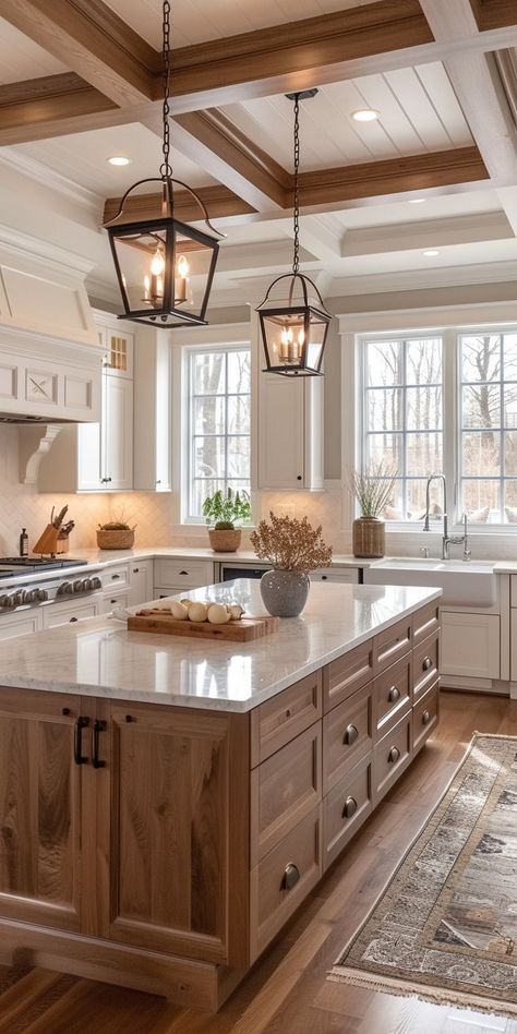 Rectangular Kitchen Island, Kitchen Island Layout, Rectangular Kitchen, Kitchen Revamp, 2024 Kitchen, Dream Kitchens Design, Kitchen Island Ideas, New House - Kitchen, Farmhouse Kitchen Design