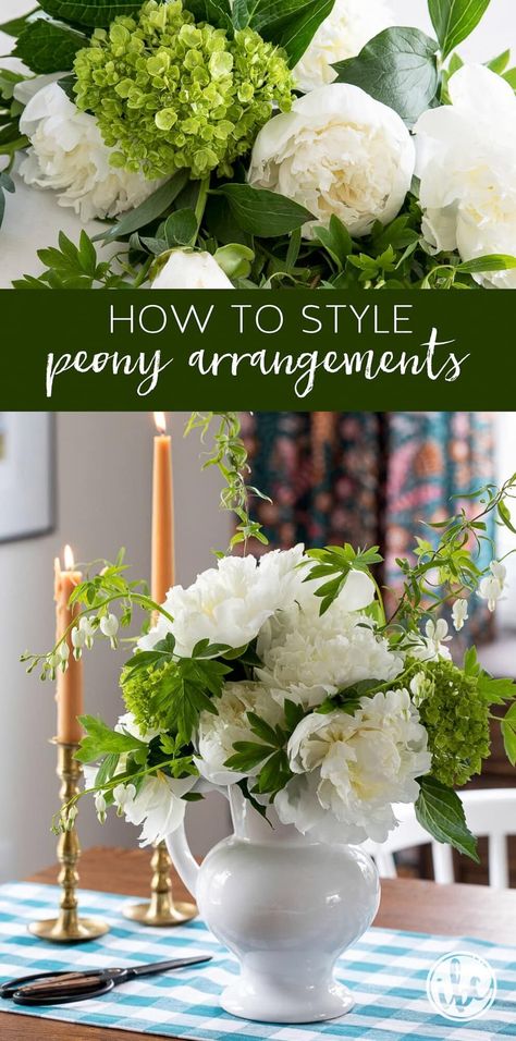 Peony Arrangements, Peonies Arrangement, Peony Flower Arrangements, Peony Bush, Peony Arrangement, Peonies Season, Inspired By Charm, Favorite Breakfast Recipes, Flower Arrangements Simple