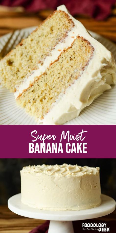 The Best Banana Cake, Best Banana Cake, Cake Batter Recipes, Cream Cheese Frosting Cake, Banana Dessert Recipes, Cake Homemade, Banana Cupcakes, Batter Recipe, Banana Cake Recipe