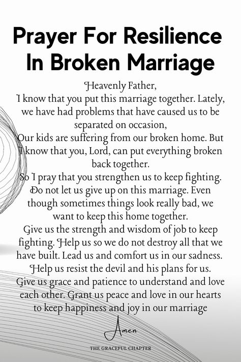 Quotes About Repairing Marriage, Restored Marriage Quotes, How To Fix A Broken Marriage, Prayers For Broken Marriage, Prayers For Marriage Restoration, Relationship Prayers, Prayer For Marriage Restoration, Prayer For My Marriage, The Graceful Chapter