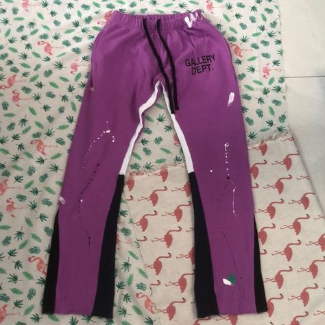 Gallery Dept Hand-Painted Splash-Ink Drawstring Sweatpants Gallery Dept, Drawstring Sweatpants, No Color, Print Quality, Sweatpants, Hand Painted, Vintage Fashion Trends, Jewelry Designer, Plus Outfits