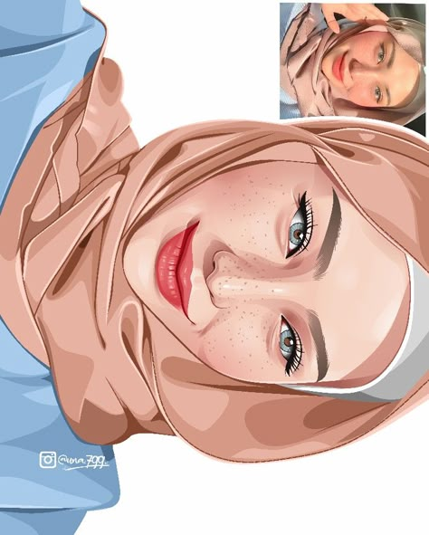 Cartoon Portrait Digital Art, Hijabi Art, Gojo Anime, Vexel Art, Graphic Design Posters Layout, Vector Portrait Illustration, Custom Portrait Illustration, Best Nature Wallpapers, Graphic Design Tutorials Learning