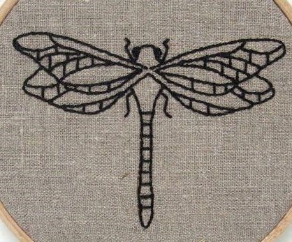 Embroidery Insects Pattern, Embroidery Dragonfly Pattern, Dragonfly Embroidery Simple, Dragonfly Embroidery Pattern Free, Embroider Dragonfly, Embroidery Dragonfly, Insects Embroidery, Embroidered Insects, Dragonfly Embroidery Design