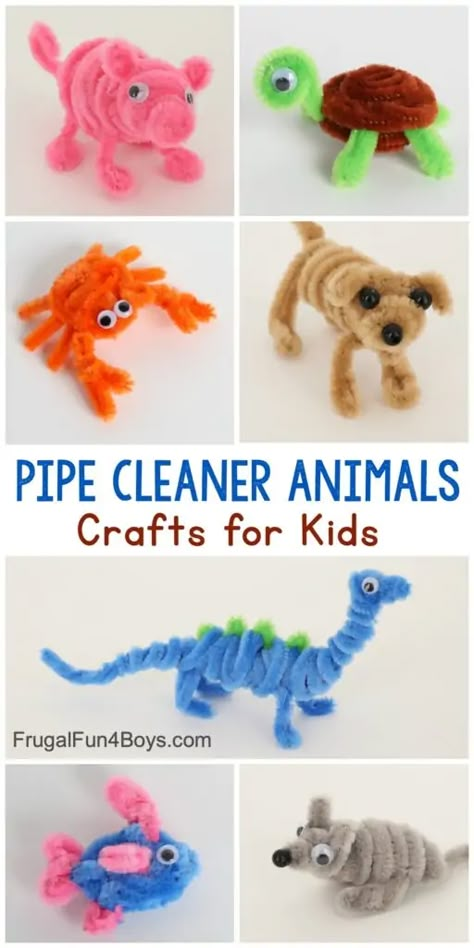 Pipe Cleaner Animals, Things For Kids, Pipe Cleaner Crafts, Crafts Easter, Animal Crafts For Kids, Make Do, Camping Crafts, Craft For Kids, Childrens Crafts