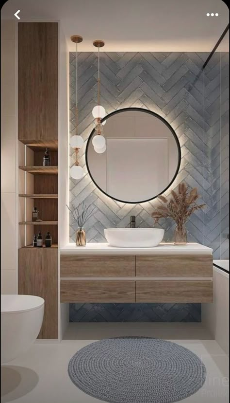 Narrow Bathroom Ideas, Tiny Bathroom Design, Bathroom Design Styles, Bathroom Interior Design Modern, Washbasin Design, Bathroom Decor Luxury, Washroom Design, Bad Inspiration, Bathroom Redesign