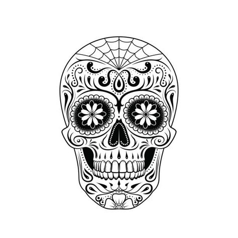 Sugar Skull Stencil, Mexican Skull Tattoos, Sugar Skull Drawing, Mexican Art Painting, Skull Stencil, Skull Coloring Pages, Mexican Skull, Mexican Sugar Skull, Sugar Skull Tattoos