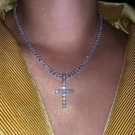 Cross Choker, White Cross, Diamond Cross, Tennis Necklace, No Filter, Jewelry And Accessories, Cross Necklace, Choker, Tennis