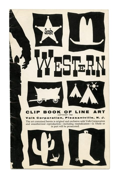 Western (1960) No. 289 | Western (1960) Clip Book of Line Ar… | Flickr Western Theme Tshirts, 50s Western Aesthetic, Western Retro Aesthetic, Western Book Covers, Vintage Western Typography, Old Western Design, Vintage Western Graphic Design, Rodeo Graphic Design, Vintage Western Illustration