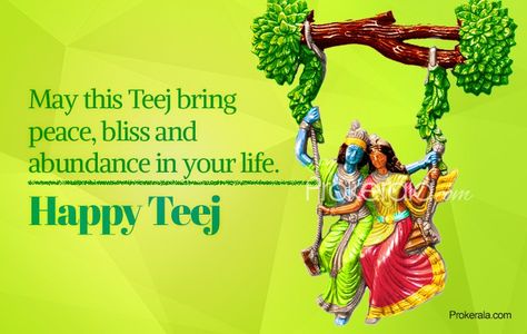 Happy Hariyali Teej Greetings and wishes to share as messages, sms, facebook quotes, e-cards, whatsapp status, twitter shares and make your loved ones.... Happy Teej Images Wishes, Teej Images, Happy Hariyali Teej, Happy Teej, Teej Festival, Rakhi Greetings, Status Facebook, Festival Quotes, Happy Rakhi