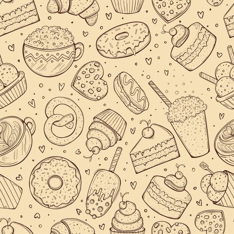 Cake Packaging Design, Cake Background, Presentation Pictures, Cake Wallpaper, Cake Vector, Cake Drawing, Doodle Background, Patterned Cake, Doodle Art Journals