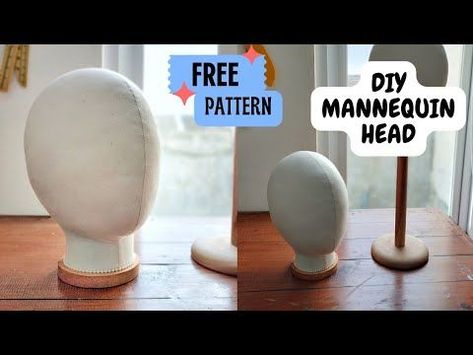 Diy Mannequin Head, Diy Hat Stand, Diy Mannequin, Millinery Diy, Head Tutorial, Mannequin Diy, Head Display, Mannequin Display, Foam Head