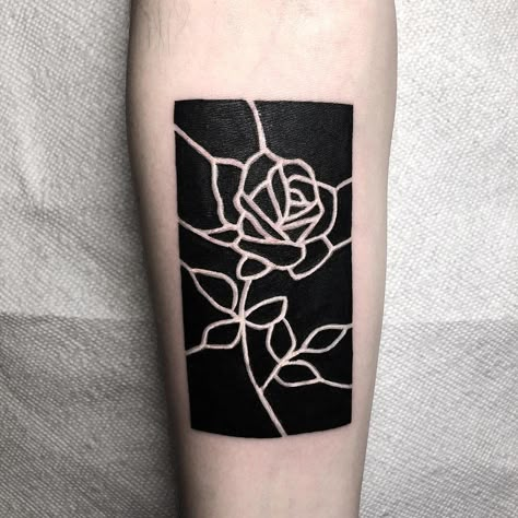 Black Square Tattoo Design, Negative Space Cover Up Tattoo, Solid Black Tattoo Cover Up, Small Blackout Tattoo, Blackwork Tattoo Coverup, Black Square Tattoo, Tatuaje Cover Up, Square Tattoo, Siren Tattoo