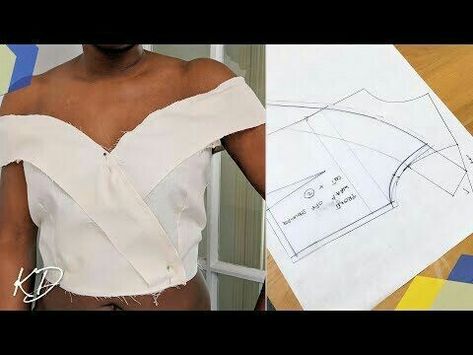 Pola Rok, Sewing Collars, Bodice Pattern, Garment Pattern, Blouse Pattern Sewing, Diy Sewing Clothes, Fashion Sewing Pattern, Pattern Tutorial, Pattern Drafting