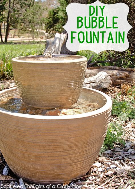 Instructions on how to make this easy Bubble Fountain for your backyard or porch Bubble Fountain, Backyard Hacks, Diy Water Feature, Easy Backyard, Outdoor Fountain, Water Fountains, Diy Water, Water Features In The Garden, Backyard Diy Projects