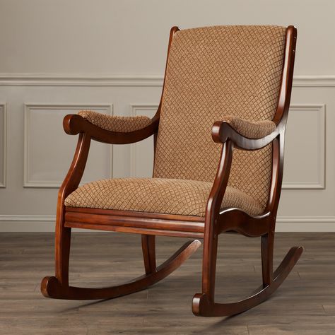 Upholstered Rocking Chairs, Wooden Rocking Chairs, Wood Rocking Chair, Rocker Chairs, Fabric Armchairs, Furniture Of America, Fabric Seat, Chaise Lounge Chair, Chair Fabric