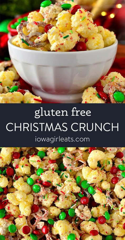 Christmas Crunch - The Ultimate Holiday Treat! Gluten Free Christmas Treats, Gluten Free Christmas Desserts, Christmas Crunch, Gluten Free Christmas Cookies, Gluten Free Pretzels, Snack Mixes, Healthy Candy, Gluten Free Holiday, Seasonal Desserts