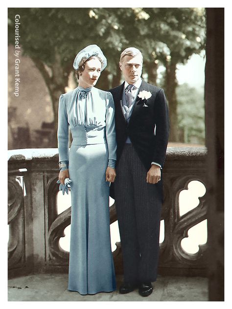 Wallace Simpson, Edward Windsor, Duke Of Windsor, Private Ceremony, Fashion Draping, Bunny Fashion, Wallis Simpson, Edward Viii, Vintage Bridesmaids