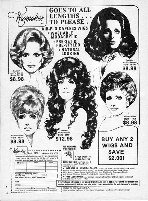 085_Photoplay Magazine (Jan. 1977) Retro Advertisements, 1960s Hair, 60s Art, 80s Hair Bands, G Hair, Hair Magazine, Big Big, Glory Days, Hair Reference