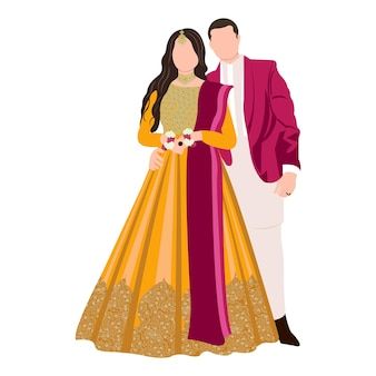 Lehenga Vectors, Photos and PSD files | Free Download Indian Couple Cartoon, Cartoon Wedding Invitations, Couple Illustration Wedding, Bride And Groom Cartoon, Wedding Couple Cartoon, Digital Wedding Invitations Design, Dress Posing, Wedding Card Design Indian, Indian Wedding Invitation