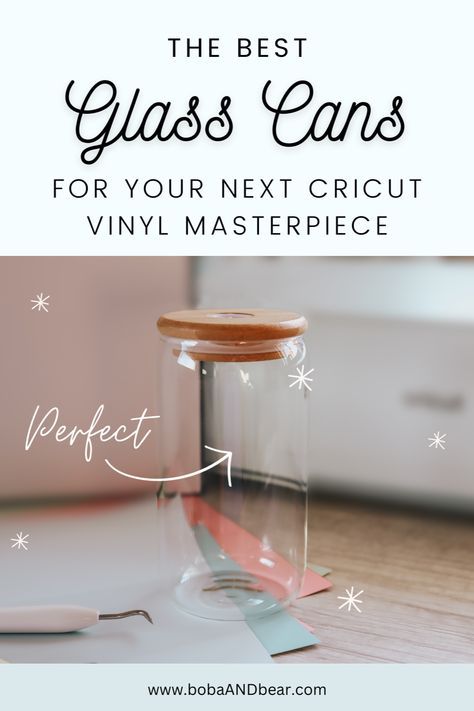 Found the best guide for glass cups ideal for Cricut & vinyl crafts! Covers style, durability & more. Perfect for DIY enthusiasts. A must-read! Glass Tumbler Cricut Ideas, Class Cups With Vinyl, How To Make Glass Tumblers, Best Vinyl For Glassware, Clear Cups With Vinyl Cricut, Cricut Projects Glass Cups, Diy Cricut Glass Cup, Cricut Glass Can Cup, Vinyl For Glass Cups