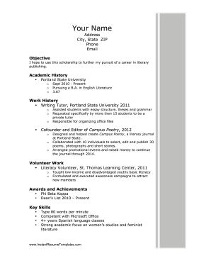 Focusing on education and academic achievements, this printable resume is a great way to apply for a scholarship. Free to download and print Scholarship Resume Template, Resume For Scholarships, Resume For Teens, Scholarship Resume, Resume Letter, High School Resume Template, Acting Resume Template, High School Scholarships, High School Resume