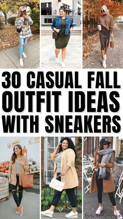 30 Casual Fall Outfit Ideas with Sneakers Tennis Shoes Outfit, Simple Fall Outfits, Stylish Fall Outfits, Fashion Fail, Fall Outfit Ideas, Trendy Winter, Fall Capsule Wardrobe, Trendy Fall Outfits, Style Mistakes