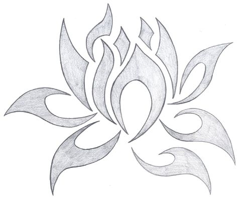 tribal lotus by fallensamurai22 Fabric Paint Designs, Reverse Applique, Flower Stencil, Stencil Pattern, Stencil Patterns, Hand Embroidery Design Patterns, Stencil Art, Applique Patterns, Stencil Designs