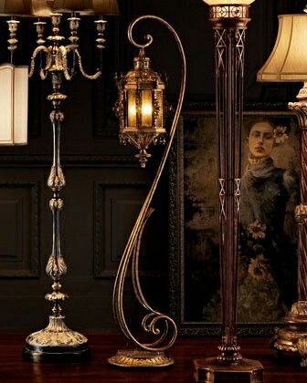 The middle is my fave!  :) Banquet Design, Gothic Baroque, Shabby Sheek, Lampe Art Deco, John Richard Collection, Gothic Chic, Lantern Floor Lamp, John Richard, Lampe Decoration