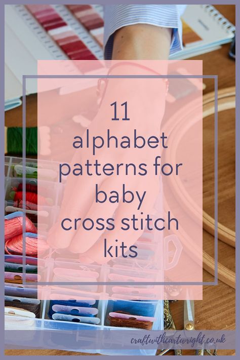 11 alphabet patterns for baby cross stitch kits - Craft with Cartwright Cross Stitch Nursery Pattern, Cross Stitch Monogram Patterns Free, Free Cross Stitch Alphabet Patterns, Cross Stitch Fonts Free, Cross Stitch Alphabet Patterns Free, Baby Cross Stitch Patterns Free, Cross Stitch Names, Cross Stitch Baby Blanket, Cross Stitch Monogram Patterns