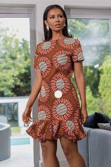 120 Ankara Short Gown Styles Designs 2020 | ThriveNaija Sample African Dress, Africa Print Dress Ankara Fashion, African Graduation Dress, Kitenge Styles, Short Ankara Gowns Style, Short Ankara Gown, Latest Ankara Short Gown, Short Ankara Dresses, Ankara Short