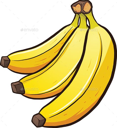 A bundle of cartoon bananas. Vector clip art illustration with simple gradients. All in a single layer. EPS10 file included. Banana Picture, Cartoon Banana, Fruit Clipart, Fruit Cartoon, Fruits Drawing, Fleurs Diy, Fruit Picture, Banana Art, Fruits Images