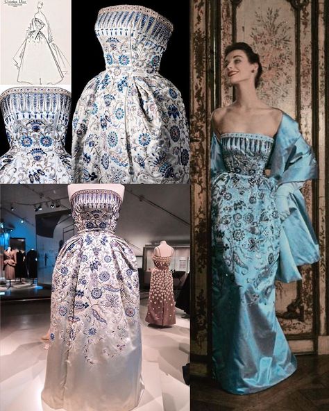 Dior 1947, Haute Couture Details, Combination Fashion, Dior Dress, Vintage Gowns, Dior Couture, Dreamy Dress, Historical Dresses, Couture Gowns