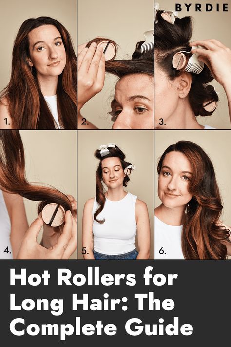 How To Put Hot Rollers In Your Hair, How To Hot Rollers For Long Hair, How To Curl Long Hair With Hot Rollers, Best Rollers For Long Hair, Curlers For Long Hair Rollers, Hot Rollers For Volume, Hot Roller Tutorial Long Hair, How To Use Curlers On Long Hair, Best Hot Rollers For Long Hair