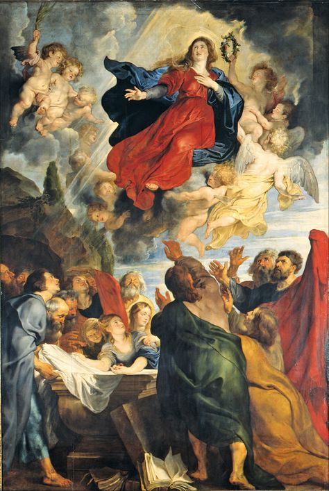 The Assumption of the Virgin Mary / La Asunción de la Virgen María // c. 1616 - 1618 // Peter Paul Rubens // Museum Kunstpalast Peter Rubens, Rubens Paintings, Virgin Mary Painting, Assumption Of The Virgin, Assumption Of Mary, Google Art Project, Paul Rubens, Peter Paul Rubens, Mother Of God