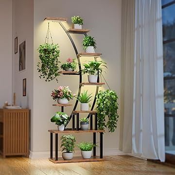 Amazon.com: BACEKOLL Metal Plant Shelf, Tall Plant Stand Indoor, Tall Plant Stand, Indoor Plant Shelves, Moon Plant, Plant Rack, Tall Plant, Corner Plant, Tall Plant Stands